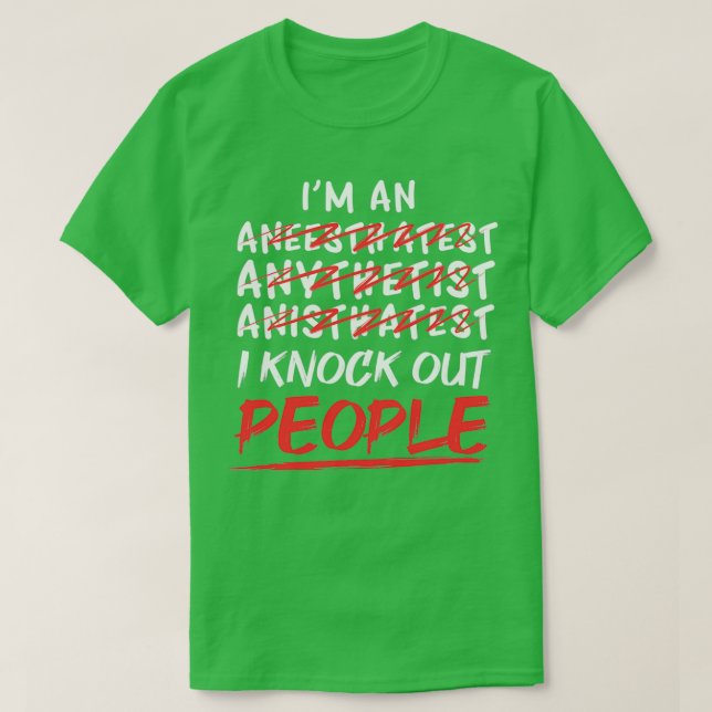 Camiseta Propofol Anestesia anestesióloga de enfermería en  (Diseño del anverso)