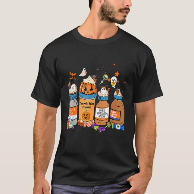 Camiseta Propofolia de calabaza Ativan Versed Haldol Hallow (Anverso)