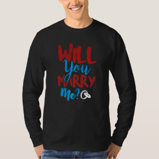 Camiseta Propónme Compromiso de Boda Romántico Matrimonio F