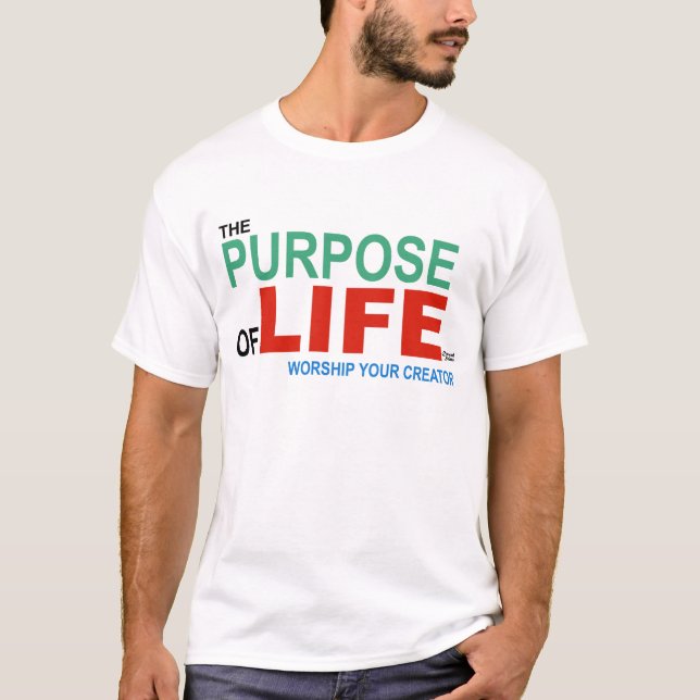Camiseta Propósito de la vida (color) (Anverso)