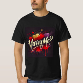 Camiseta Propuesta de amor artístico Cásate conmigo camiset