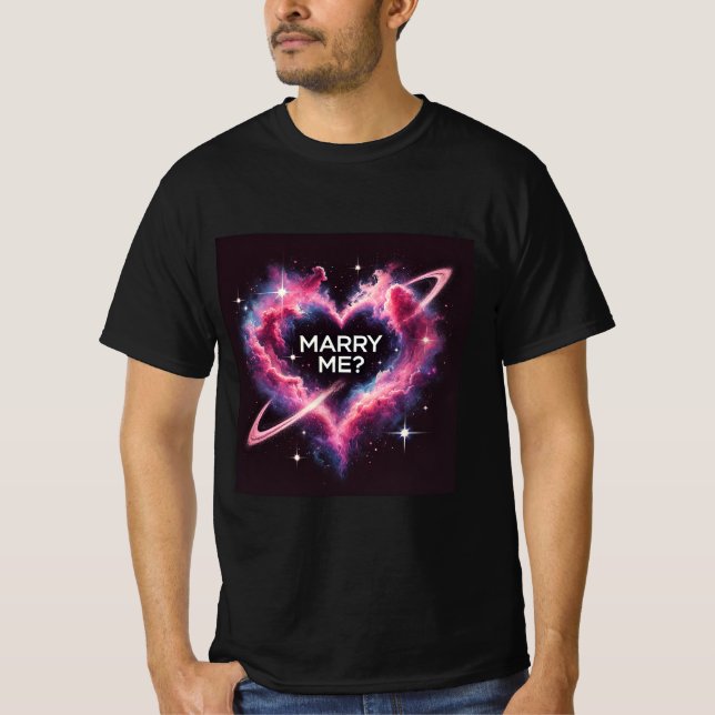 Camiseta Propuesta de amor galáctico Cásate conmigo camiset (Anverso)