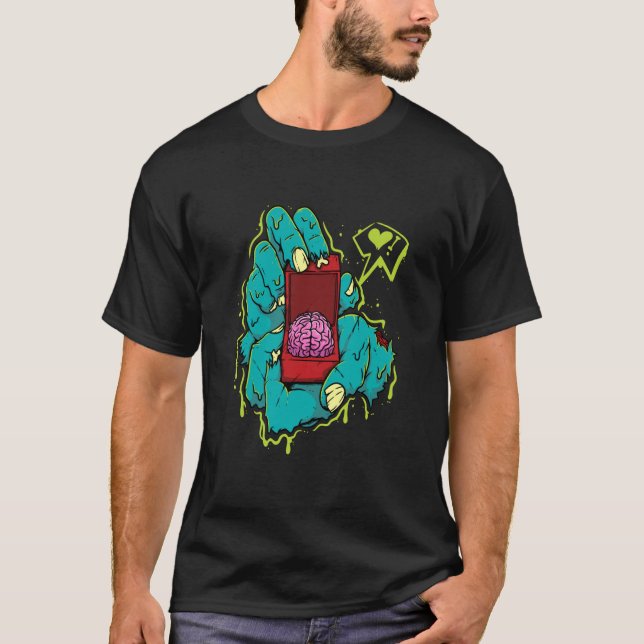 Camiseta Propuesta de Boda de mano zombi involucró a Couple (Anverso)
