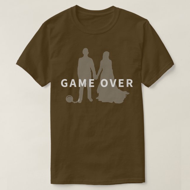 Camiseta Propuesta de Matrimonio de Juego Terminado Despedi (Diseño del anverso)