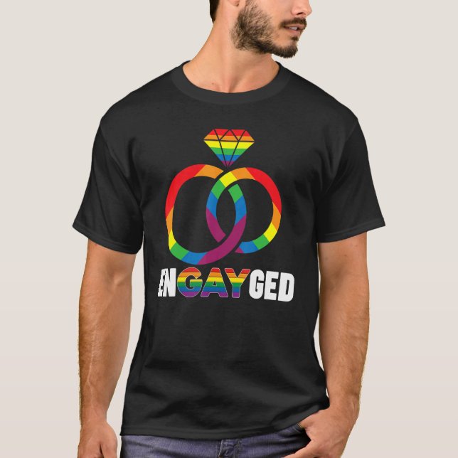 Camiseta Propuesta De Matrimonio Del Orgullo Lgbt Gay (Anverso)