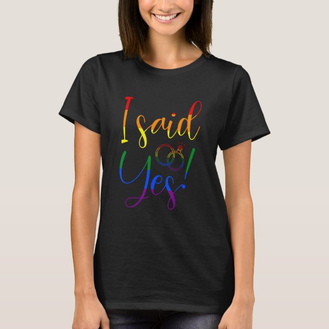 Camiseta Propuesta de matrimonio gay LGBT Despedida de solt (Anverso)