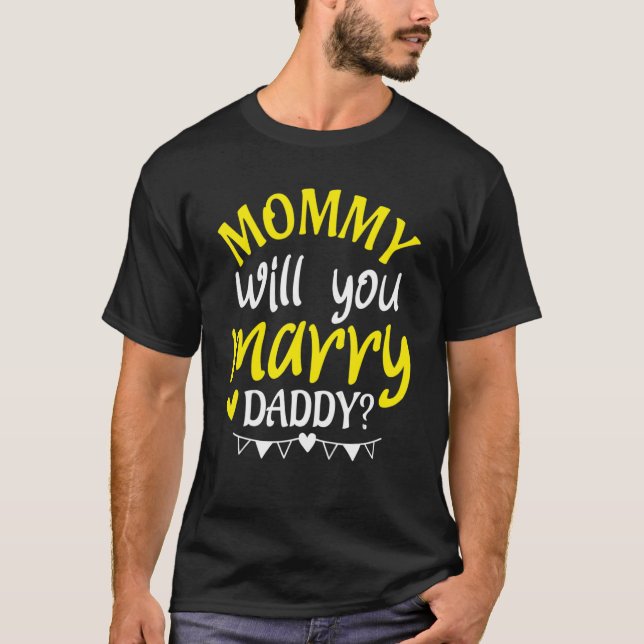 Camiseta Propuesta de matrimonio infantil Mamá te casarás c (Anverso)