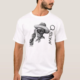 Camiseta proscrita del arte del dibujo de la pluma
