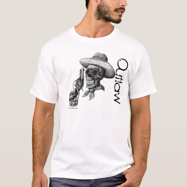 Camiseta proscrita del arte del dibujo de la pluma (Anverso)