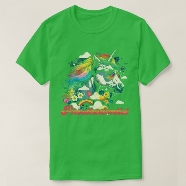 Camiseta Prosodontista de la Unicornio Arcoiris (Diseño del anverso)