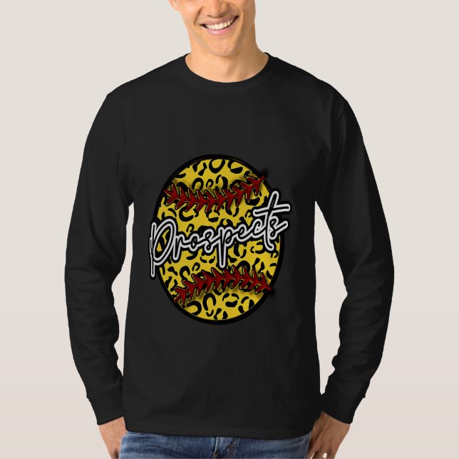 Camiseta PROSPECTS Leopard Cheetah Softball Team Trendy Cut (Anverso)