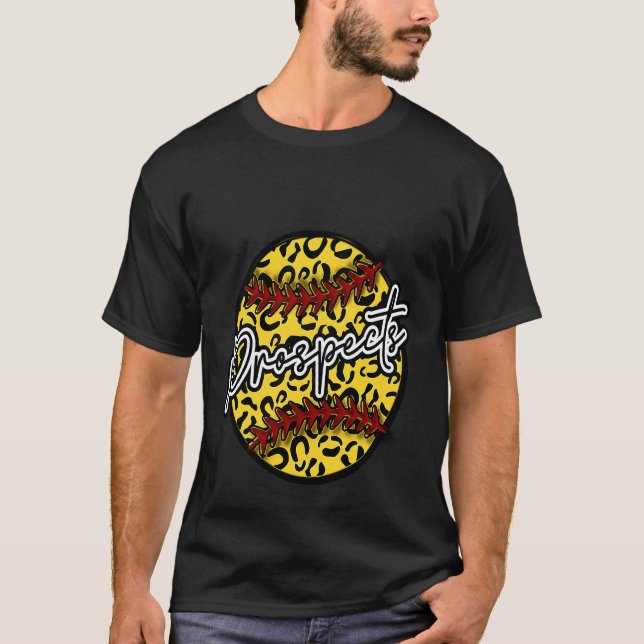 Camiseta PROSPECTS Leopard Cheetah Softball Team Trendy Cut (Anverso)
