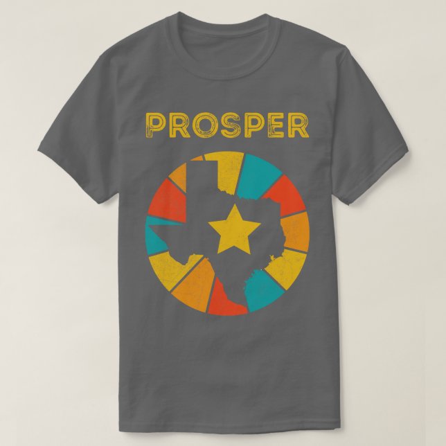 Camiseta Prosper Texas Vintage Distresres Souvenir 1 (Diseño del anverso)