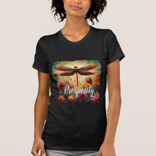Camiseta Prosperidad sinusal de la floral de la libélula