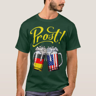 Camiseta Prost Beer Bandera Americana Alemana Funny Oktober