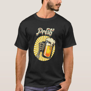 Camiseta Prost Beer Mug Skeleton Hand Oktoberfest German