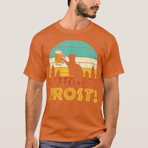 Camiseta Prost Cat Silhouette Retro Bavarian Oktoberfest Me