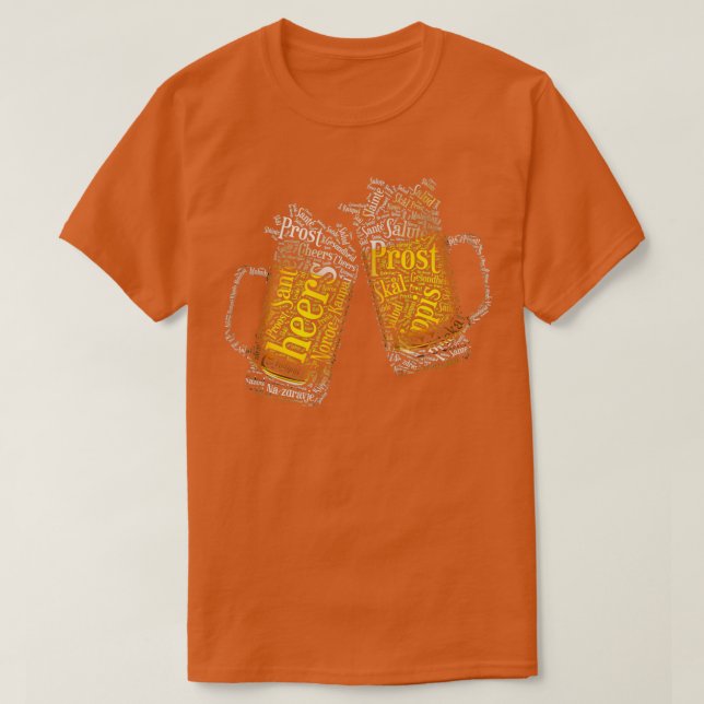 Camiseta Prost Cheers Oktoberfest Beer Mugs  (Diseño del anverso)