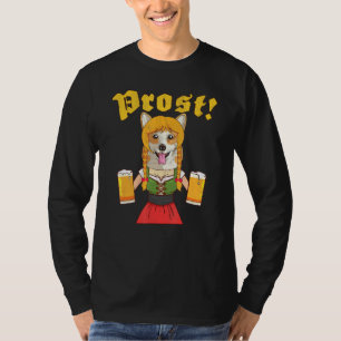 Camiseta Prost Corgi Lederhosen Chica Beer de perro