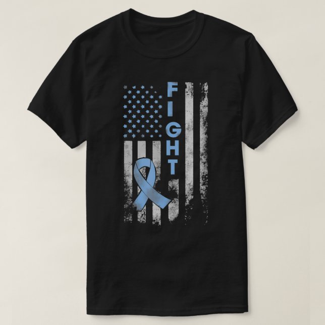 Camiseta Prostate Cancer Awareness Fight American Flag Gift (Diseño del anverso)