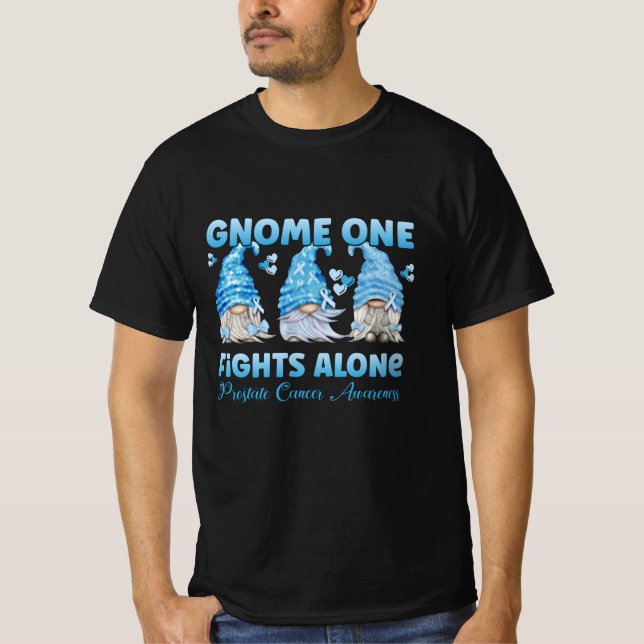 Camiseta Prostate Cancer Awareness Light Blue Gnome (Anverso)