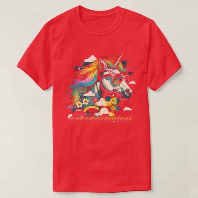 Camiseta Prostético de Rainbow Unicorn (Diseño del anverso)