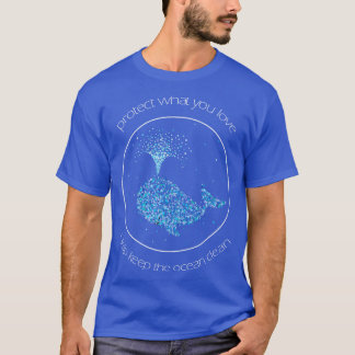 Camiseta Protección ambiental de ballenas oceánicas del cam