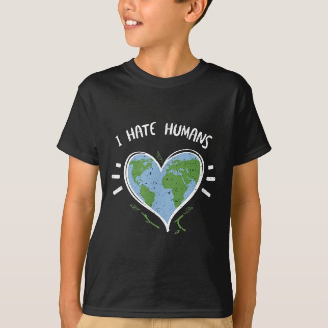 Camiseta Protección Ambiental_ Odio a los Humanos - Día de  (Anverso)