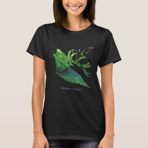 Camiseta Protección ambiental y conservación ciervo flo