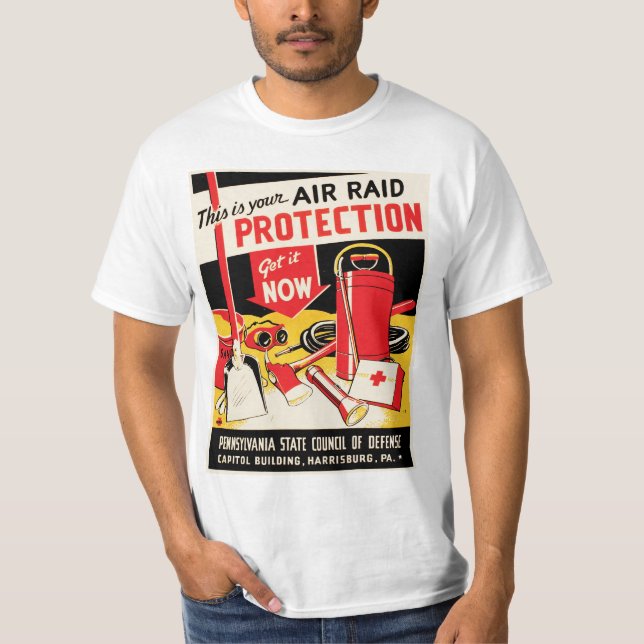 Camiseta Protección contra ataques aéreos (Anverso)