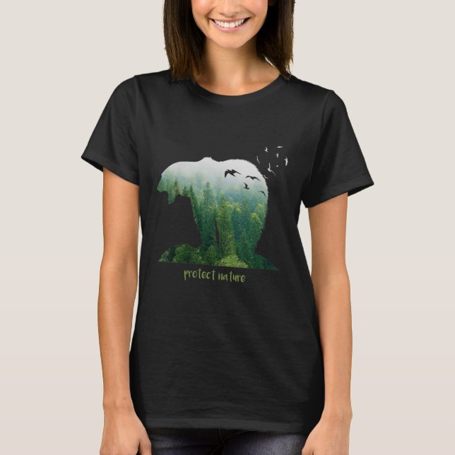 Camiseta Protección de la naturaleza de la mujer Protección (Anverso)