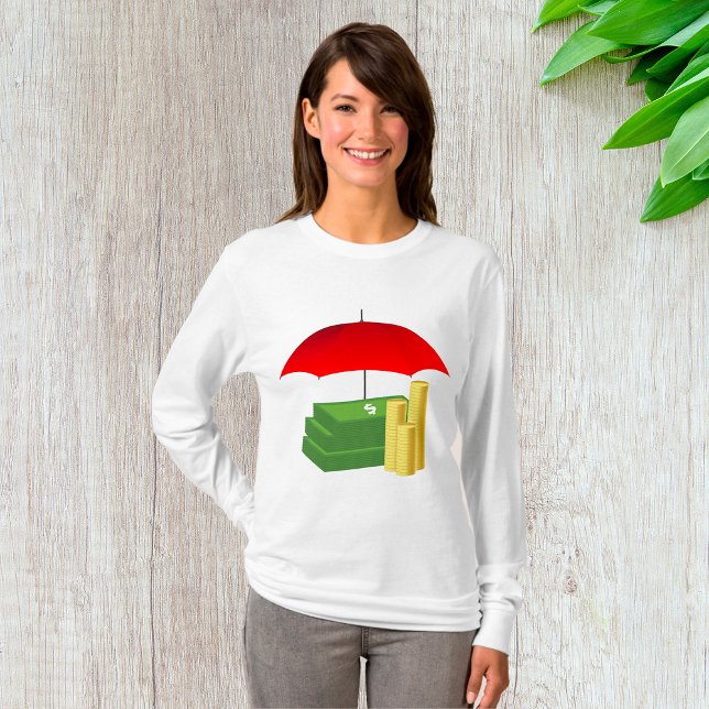 Camiseta Protección de la seguridad financiera con paraguas (Subido por el creador)