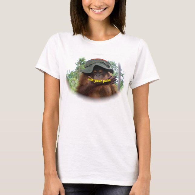 Camiseta Protección del orangután del aceite de palma (Anverso)