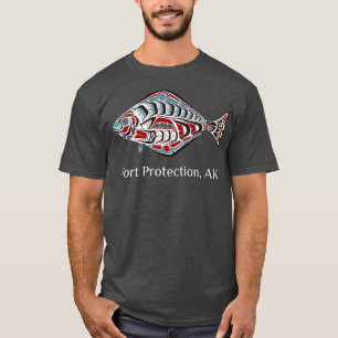 Camiseta Protección portuaria Alaska Halibut nativo americ