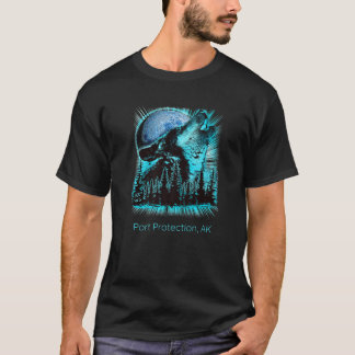 Camiseta Protección portuaria Alaska Howling Wolf Moon Fore