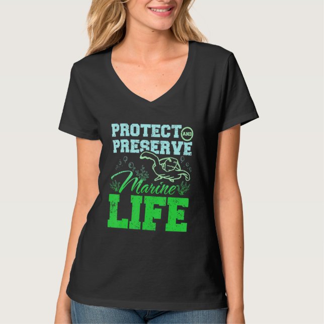 Camiseta Protect and preserve marine life (Anverso)
