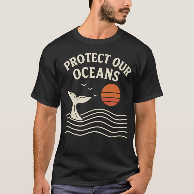 Camiseta Protect Our Oceans Whale Tail Eco Friendly Conserv (Anverso)