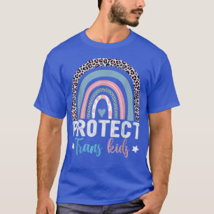 Camiseta Protect Trans Kids Leopard Rainbow  Transgender Fl