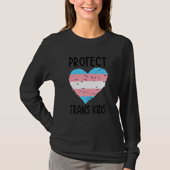 Camiseta Protect Trans Kids Lgbtq Rainbow Pride Diversity Q (Anverso)
