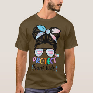 Camiseta Protect Trans Kids Messy Bun Sunglasses Trans Prid