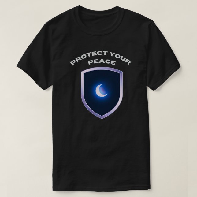 Camiseta Protect Your Peace Self Care Quote Shirt with Moon (Diseño del anverso)