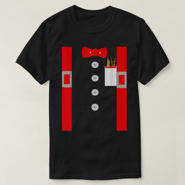 Camiseta Protector de bolsillo de los suspensores rojos de  (Diseño del anverso)