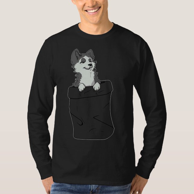 Camiseta Protector de bolsillo Husky (Anverso)