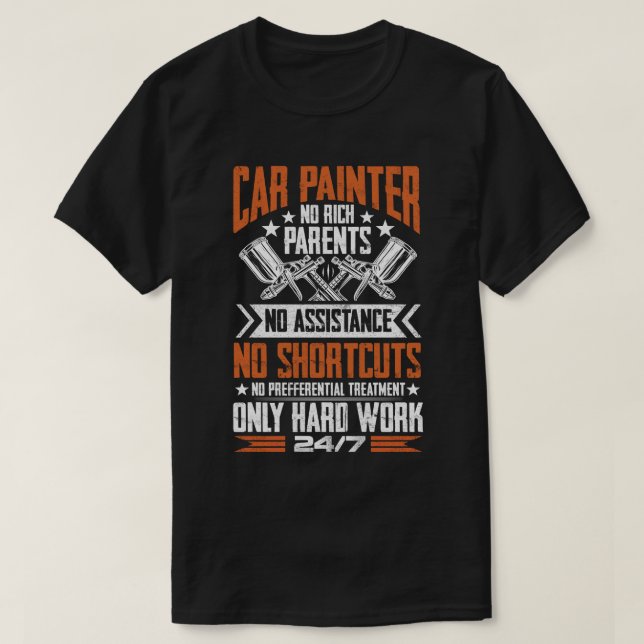 Camiseta Protector de coches de trabajo duro de la máquina  (Diseño del anverso)