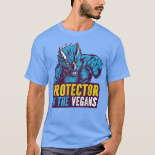 Camiseta Protector De Los Vegans Herbivore Dinosaur Tricera