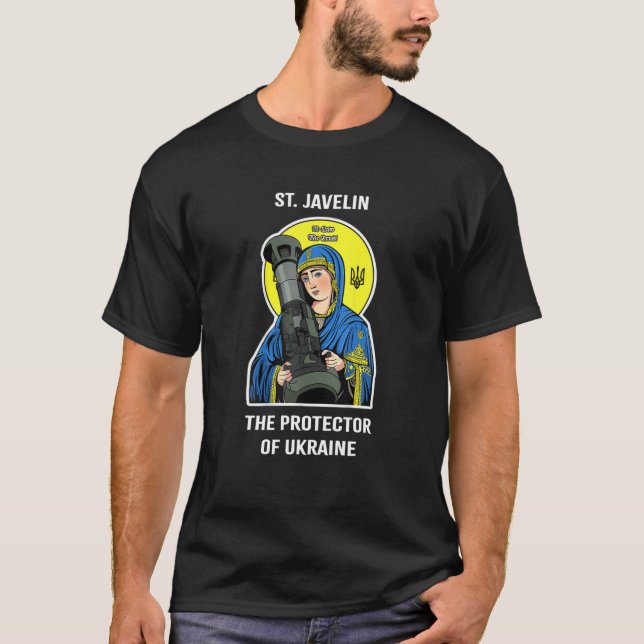 Camiseta Protector De Saint Javelin De Ucrania Apoya La Vin (Anverso)