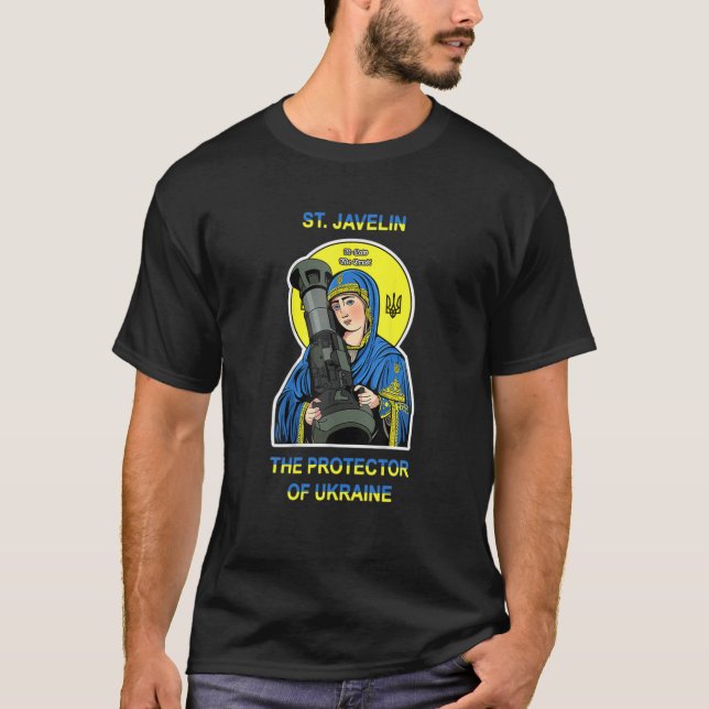 Camiseta Protector De Saint Javelin De Ucrania Apoya La Vin (Anverso)