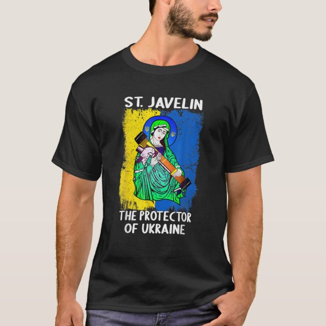 Camiseta Protector De San Javelin De Ucrania Apoya A Ucrani (Anverso)