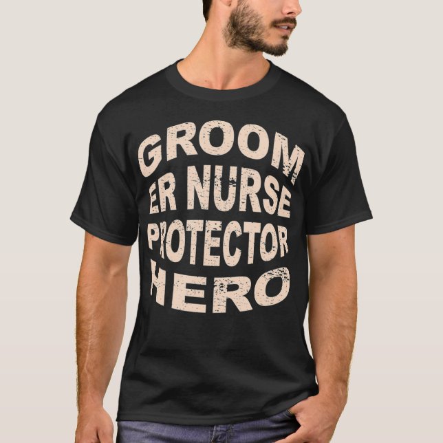 Camiseta Protector Enfermera UR Héroe Profesión del Novio (Anverso)