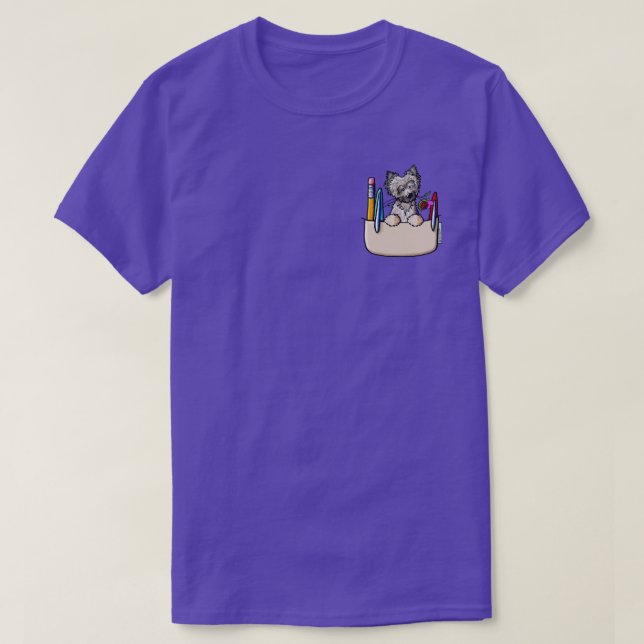 Camiseta protectora de bolsillo para Cairn Terrier (Diseño del anverso)